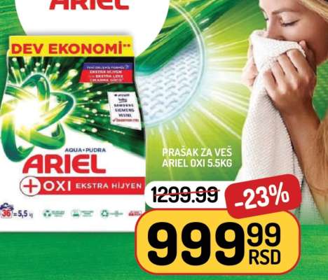 Prašak za veš Ariel Oxi 5.5kg