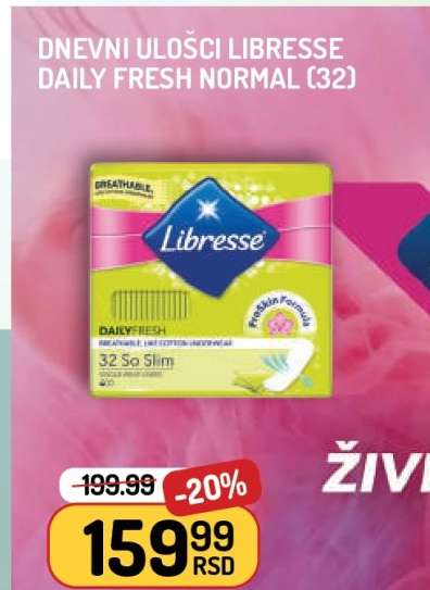 Dnevni ulošci Libresse Daily Fresh Normal (32)