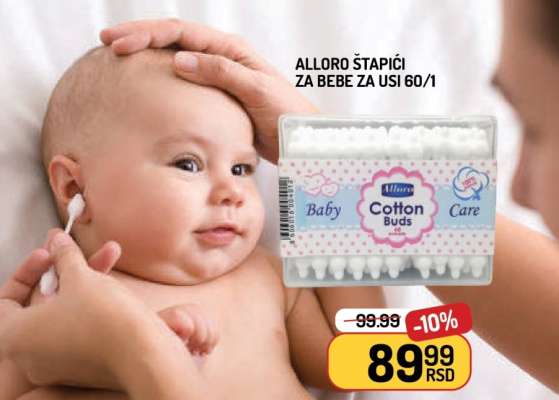 ALLORO štapići za bebe za uši 60/1