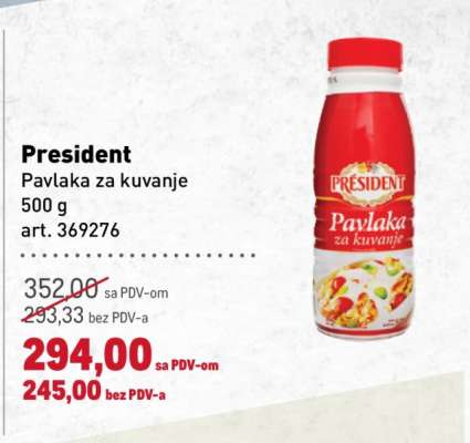 President Pavlaka za kuvanje
