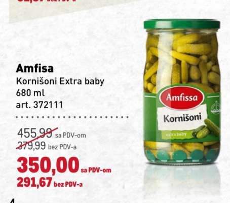 Amfisa Kornišoni Extra baby 680 ml