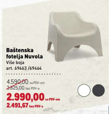 Baštenska fotelja Nuvola