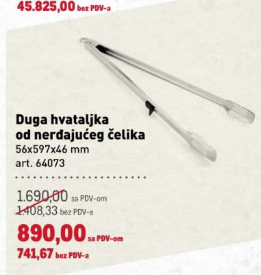 Duga hvataljka od nerdajućeg čelika