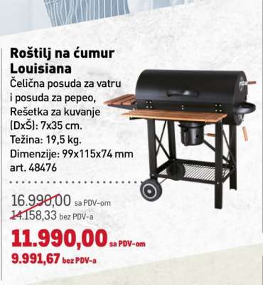 Roštilj na čumur Louisiana