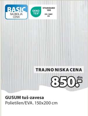 GUSUM TUŠ-ZAVESA