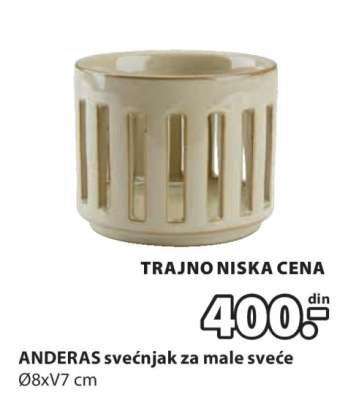 ANDERAS svećnjak za male sveće