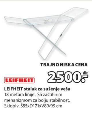 LEIFHEIT STALAK ZA SUŠENJE VEŠA