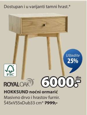 HOKKSUND NOĆNI ORMARIĆ