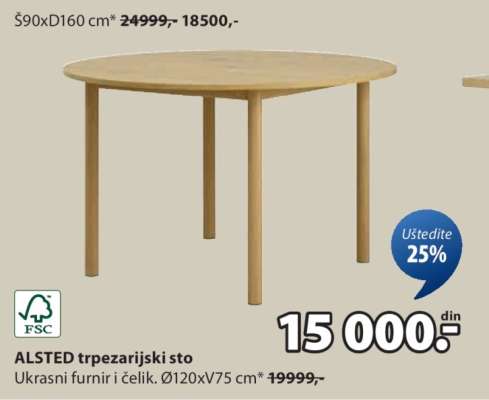 ALSTED trpezarijski sto
