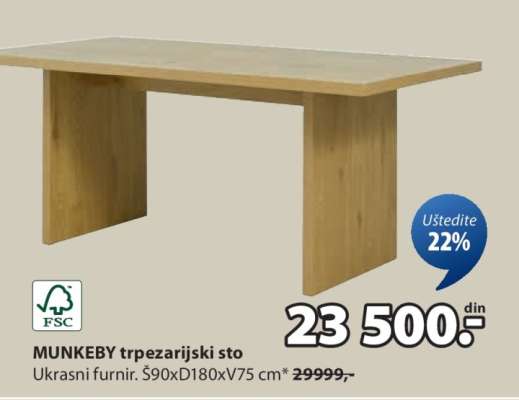 MUNKEBY trpezarijski sto