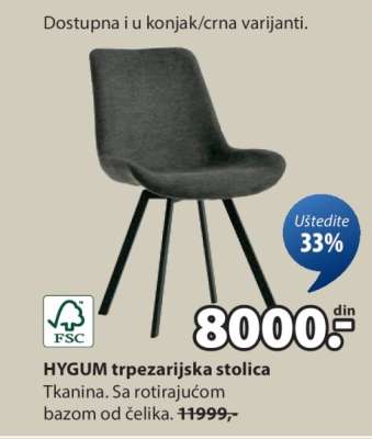 HYGUM TRPEZARIJSKA STOLICA
