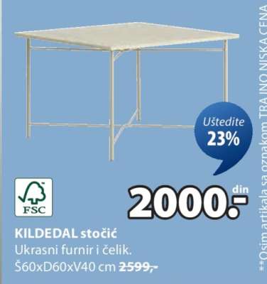 KILDEDAL stočić