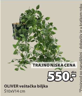 OLIVER VEŠTAČKA BILJKA