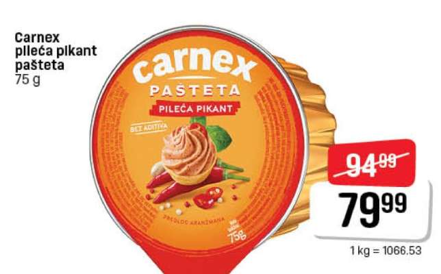 Carnex pileća pikant pašteta