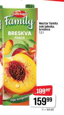 Nectar family sok Jabuka , breskva