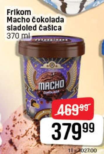 Frikom Macho čokolada sladoled čašica