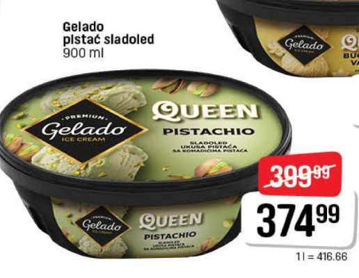 Gelado pistácie zmrzlina