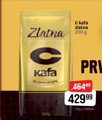 C kafa zlatna
