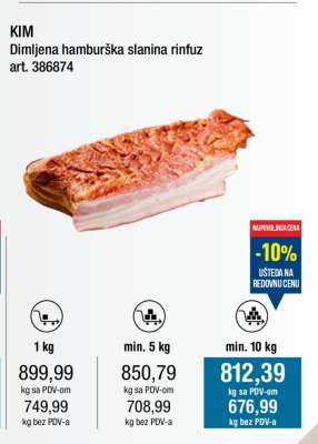 Kim Dimljena hamburška slanina rinfuz
