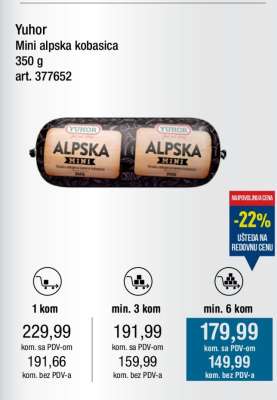 Yuhor Mini alpska kobasica