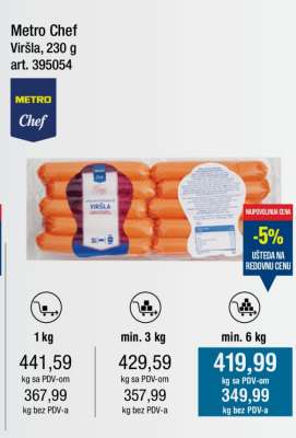 Metro Chef Viršla, 230 g