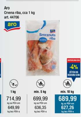 Aro Crvena riba, cca 1 kg
