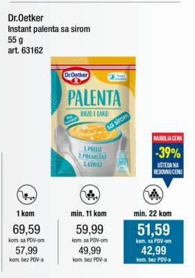 Dr.Oetker Instant palenta sa sirom