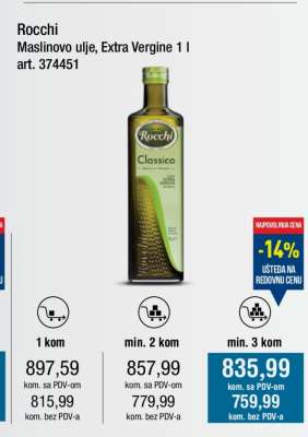 Rocchi Maslinovo ulje, Extra Vergine 1 l
