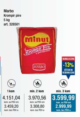 Marbo Krompir pire 5 kg
