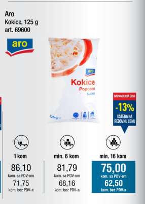 Aro Kokice, 125 g