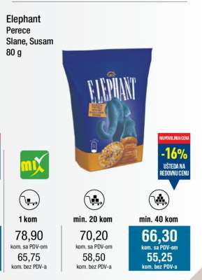 Elephant Perece Slane, Susam 80 g