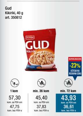 Gud Kikiriki, 40 g