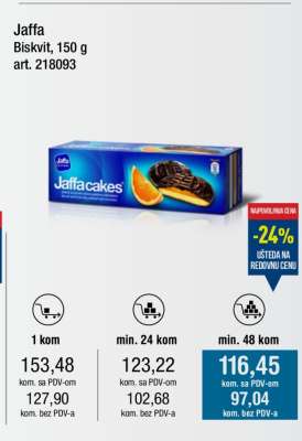 Jaffa Biskvit, 150 g