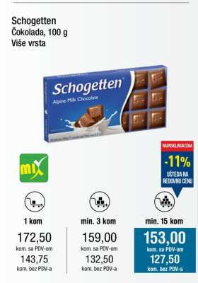 Schogetten čokolada