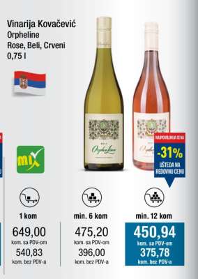 Vinarija Kovačević Orpheline