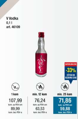 V Vodka 0,1 l