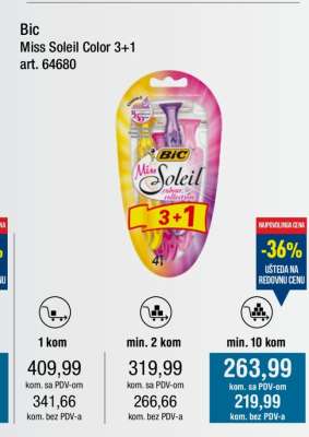 Bic Miss Soleil Color 3+1