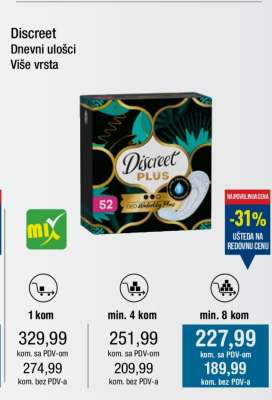 Discreet Dnevni ulošci