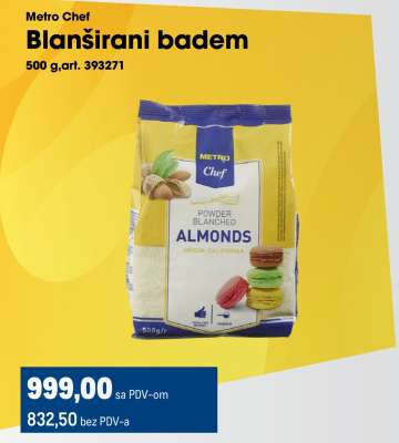 Metro Chef Blanširani badem