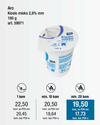 Aro Kiselo mleko 2,8% mm