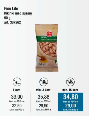 Fine Life Kikiriki med susam 50 g