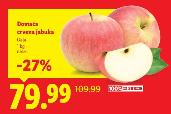 Domaća crvena jabuka
