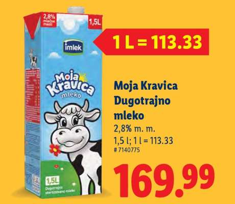 MOJA KRAVICA DUGOTRAJNO MLEKO