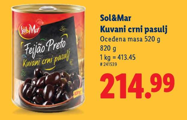 Sol&Mar Kuvani crni pasulj