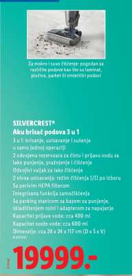 SILVERCREST® Aku brisač podova 3 u 1