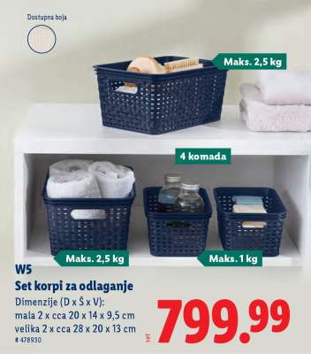 Set korpi za odlaganje