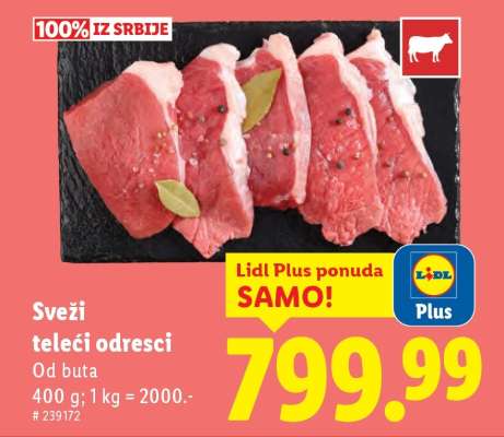 Sveži teleći odresci
