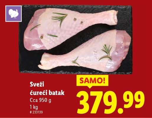Sveži ćureći batak