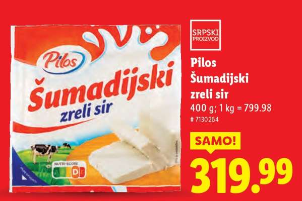 Pilos Šumadijski zreli sir