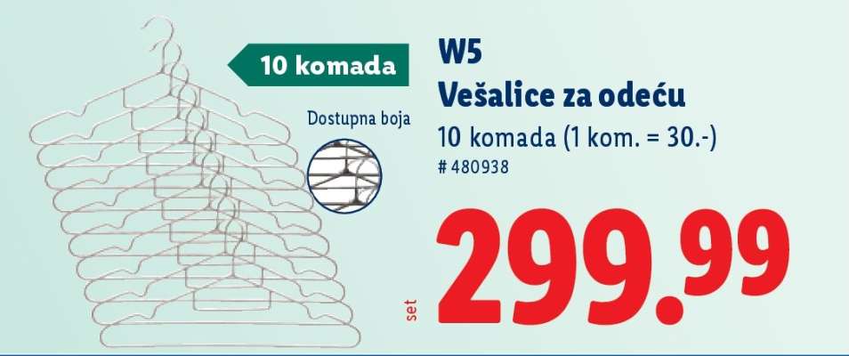 W5 Vešalice za odeću